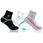 Bonjour MenS Multicolour Cotton Sports Ankle Length Socks (Pack Of 3) Bro7005Ank-Po3_Multicolor