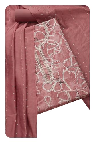 Soch Women Modal Silk Floral Print Unstitch Dress Material with Beads and Stones