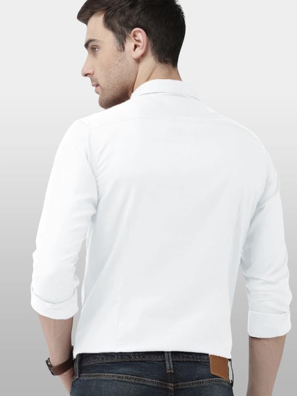 Tee Projekt Mens Shirt Solid Cotton Long Sleeve Button Down Beach l Office l Home (Pack of 1)