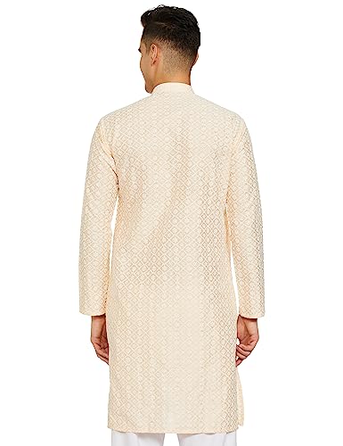 Be Active MenS Traditional Embroidered Lucknowi Full Sleeves Kurta || Cotton Kurta For Men || Men Kurta For Wedding || Kurta Fo