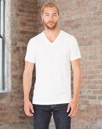 Unisex Triblend V-Neck T-Shirt - BLUE TRIBLEND - S(D0102H7W77P)