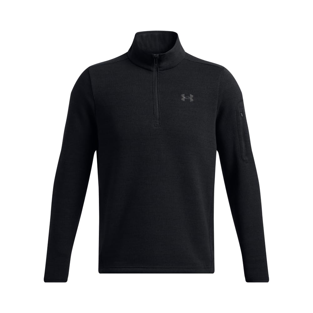 Under Armour Men's Specialist Quarter Zip, (002) Black / / Castlerock, Small