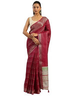 Libas Womens Woven Design Georgette Saree With Blouse Piece