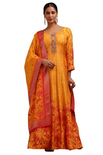 Soch Women Russian Silk Zari Woven Gown