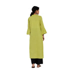 Fabindia Women Cotton Cambric Chikankari Long Kurta