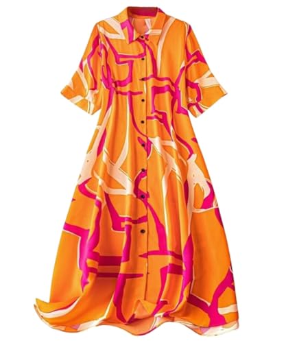 Leriya Fashion Dress for Women | One Piece Dress for Women | Beach Dress for Women (XX-Large, Orange)