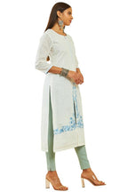 Soch Womens Cotton All-Over Thread Embroidestraight Kurta