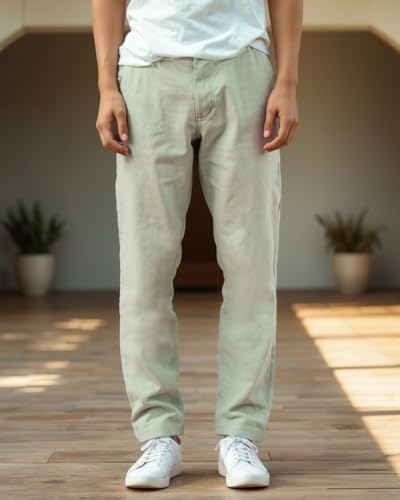 Bewakoof MenS 100% Cotton Casual Trouser - Regular Fit