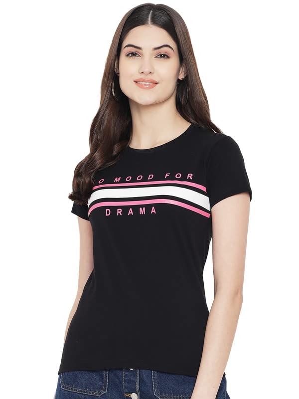 Preneum Womens Cotton Regular Fit Latest Graphic Stylish Printed Short Sleeves Casual T-Shirt || Latest Trendy & Styling (Pack