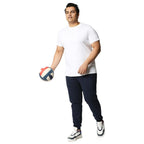 Bewakoof Mens Solid Cotton Blend Plus Size Joggers - Regular Fit Blue