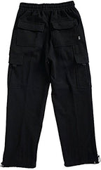 Pro Club Men's Heavyweight Fleece Cargo Pants, Large, Black