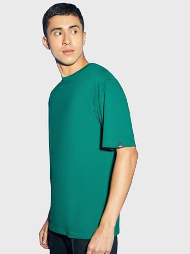 Bewakoof X Streetwear Mens Aventurine Green Oversized T-Shirt