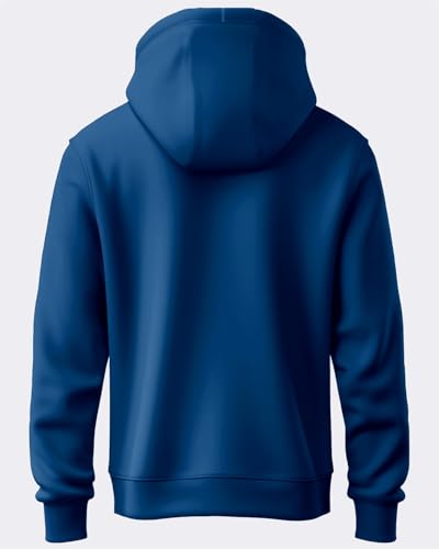 ADRO Hoodies for Men, 320 GSM Soft Cotton Hoodie Fabric, Long Lasting Printed Hoodie for Winter | Mens Hoodies | Sweatshirt for Men|H24-RAC-RB-M Royal Blue