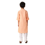 Fabindia BoyS Cotton Woven Regular Kurta (102864603_Peach