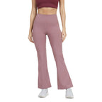 BlissClub Womens The Ultimate High Rise Flare Pants Lite-Tall|Relaxed Fit High Waist|Ankle Length Pants with Back Pocket,Lavend