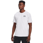 Under Armour Men's Sportstyle Left Chest Short-Sleeve T-Shirt, White (100)/Black, X-Small