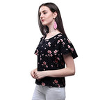 OOMPH! Womens Crepe Tunic Top - Charcoal Black