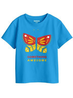 Bon Organik Girls Regular Fit T-Shirt (BON16031_Blue