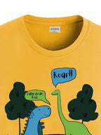 ADRO T Shirts for Boys & Girls | Dinosaur Roar Printed T-Shirt | Ages 3-14 | 100% Cotton Round Neck Tshirt for Boys |KRN-L2-ROAR