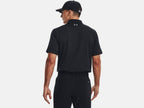 Under Armour 1377376-1-SM Men's UA Matchplay Stripe Polo Black SM