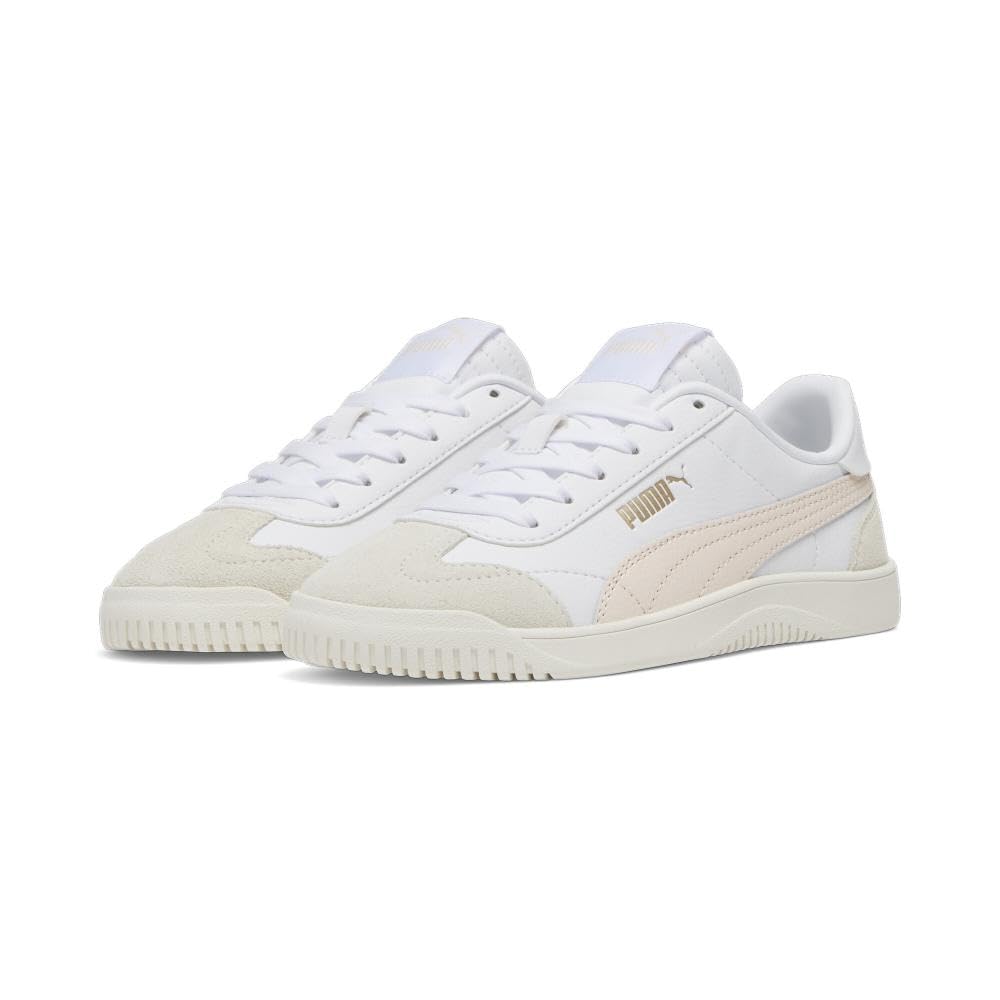 PUMA Shoes Club 5v5 Sneaker, 4 US Unisex Big Kid, White-Rosebay Gold