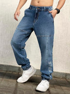 Hubberholme Men Cotton Straight Fit Mid-Rise Jeans 36