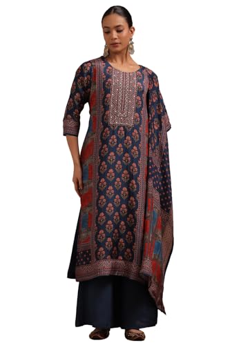 Soch Women Muslin Ethnic Motifs Suit Set Beads