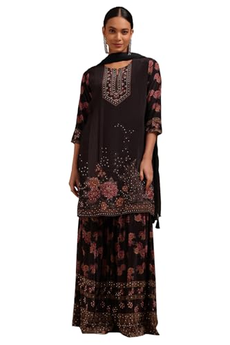 Soch Women Floral Print Suit Set with Beads