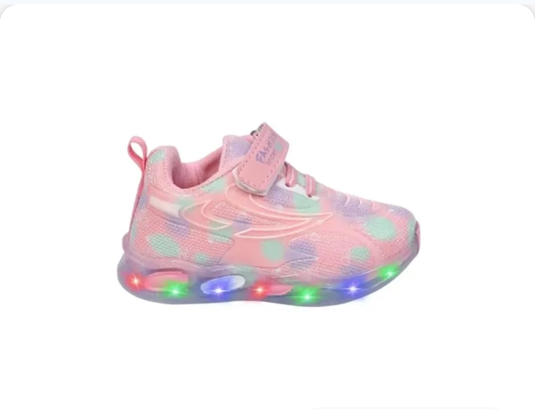 Girls Light Shoes For 2.5 Years To 8 Yers (Onion, Uk Footwear Size System, Little Kid, Age Range, Medium, 2.5 Years, 3 Years) 2.5-3