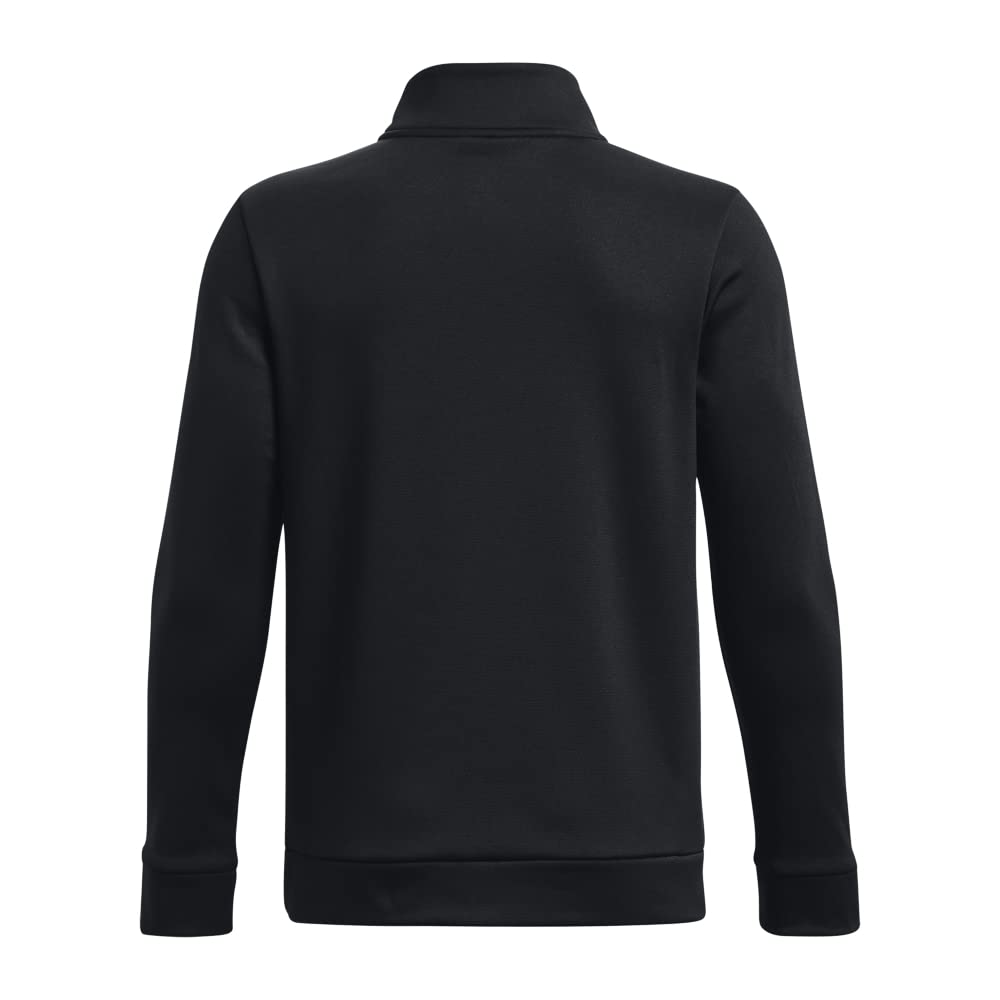 Under Armour Boys ArmourFleece 1/4 Zip, (001) Black / / Black, Youth Medium