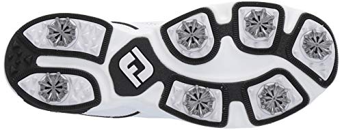FootJoy Men's Sneaker Golf Shoes, White/Black, 11.5 Wide