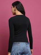 Ketch WomenS Solid Regular Fit Tunic Shirt (Khtp000461_Black