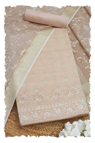 Soch Women Kota Woven Design Unstitched Dress Material Thread Work