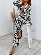 Greciilooks Women Co Ord Set| Printed Shirt & Bottom Set For Women| Straight Printed Pant| Women Two-Piece Outfits| Summer Wear|