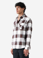 The Souled Store Plaid Shirt: Rust Men and Boys Long Sleeves Collared Neck Button Front Cotton Regular Fit Utility Shirts