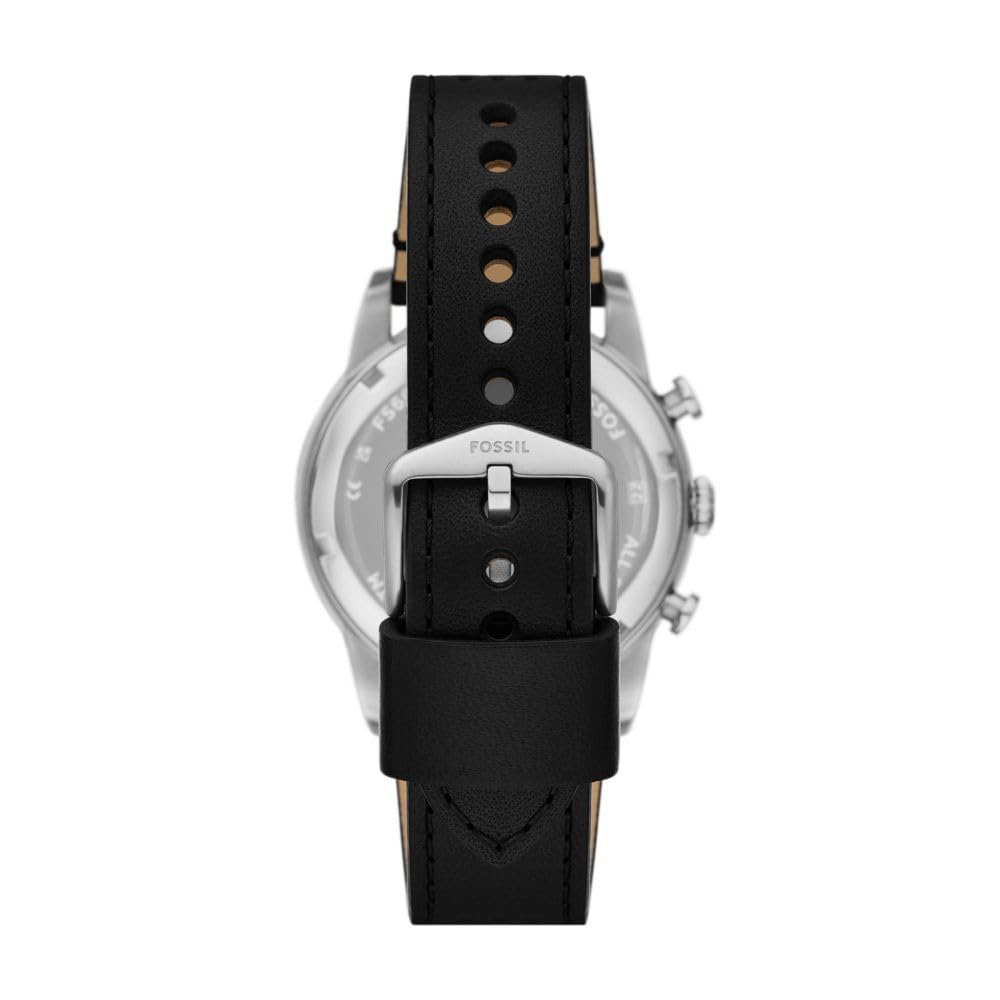 Fossil Men's Sport Tourer Chronograph Black Leather Watch