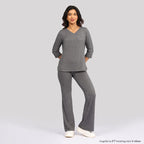 BlissClub AirMelt TM Apple Hem Tee | V-Neck | 3/4 th Sleeves | Apple Hem Bottom | Easy Drape | Weightless Fabric | Cool-to-Touch