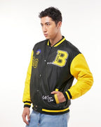 Bewakoof Mens Printed Oversized Fit Full Sleeve Stand Collar Nylon Jacket