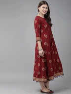 Anni Designer Women'S Rayon Printed Anarkali Kurta (Jaikara)