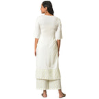 Aurelia Green Floral Printed Cotton Kurta And Trousers Set For Women