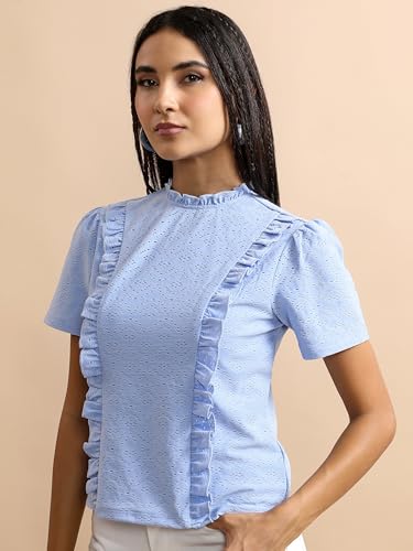 Ketch WomenS Regular Fit Tops (Khtp000477_Blue