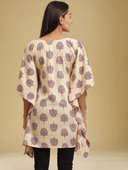 Tee Projekt Casual Combo Crepe Kimino Sleeves Women'S Printed Kaftan Dress Ll Kaftan Top For College Girl Ll Casual & Everyday Kurta (Pack Of 2)