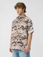 The Souled Store Farms Men and Boys Short Sleeves Collared Neck Button Front Cotton Blend Oversized Shirts