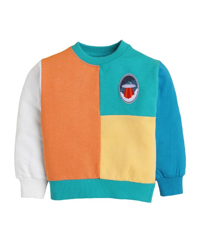Bumzee Boys Cotton Blend Full Sleeves Sweatshirt Multi - 2-3 Years (Peb10850F-Mlt) Multicolour