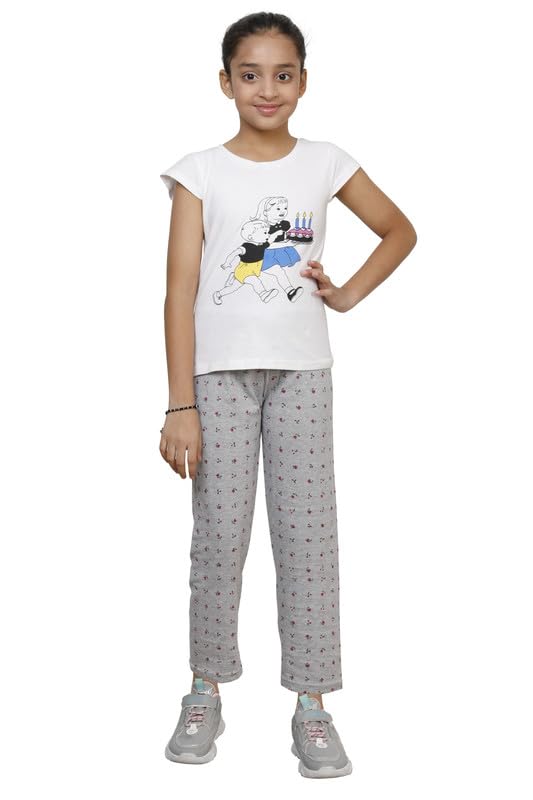 Girls Printed Cotton Regular Fit Pyjamas Lower (Pack of 2) Multicolor4 15-16