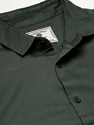 Dennis Lingo MenS Cotton Full Sleeves Solid Slim Fit Casual Shirt With Pocket