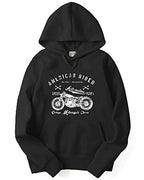 ADRO Mens Fleece Hooded Hoodie (H-A-AME-BL_Black_XL)