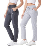 Modeve  Women Cotton Blend Pack of 2 Track Pant for Summer || Women Lower || Women Pyjama || Lounge PantsGrey and Light Grey_XL