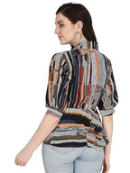 OM SAI LATEST CREATION Women Solid Western Top with Half Sleeves for Office Wear, Casual Wear, Under 399 Top for Women Top (Mult