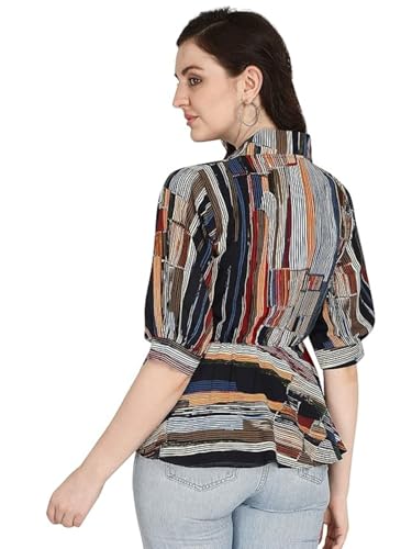 OM SAI LATEST CREATION Women Solid Western Top with Half Sleeves for Office Wear, Casual Wear, Under 399 Top for Women Top (Mult